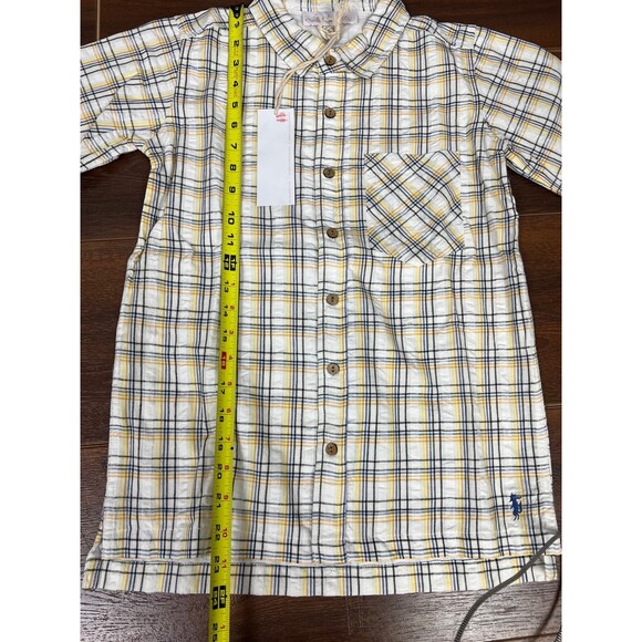 Well Dressed Wolf Boys Size 12 Yellow Plaid Button Down Shirt, NWT! - Picture 4 of 6